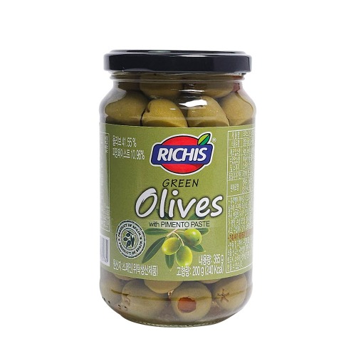 리치스 그린 올리브 Richis Green Olives 365g